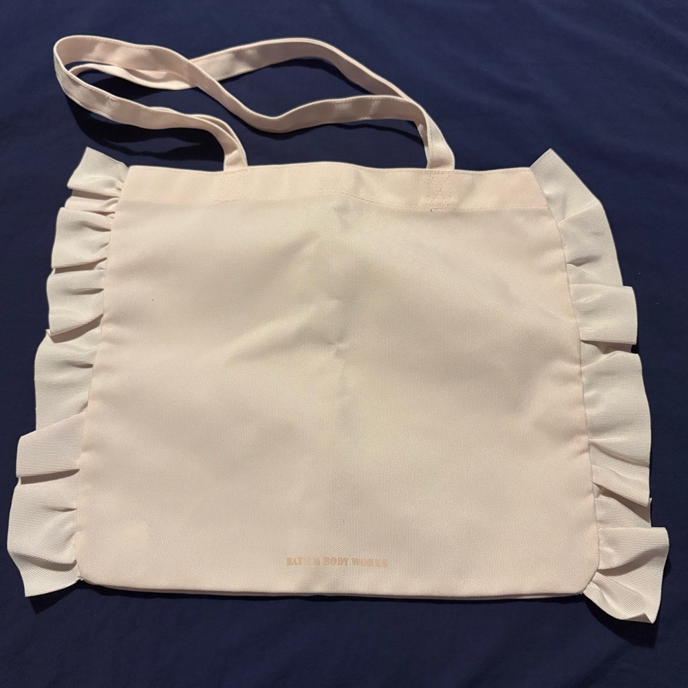 Bath & Body Works Light Pink Ruffle Tote